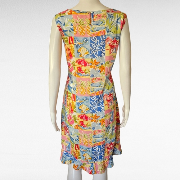 Weekend Clothes Line Multi Printed Patchwork Sleeveless Dress Size Large - Picture 4 of 7